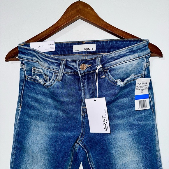 VERVET By Flying Monkey Mid Rise Carlene Straight Jeans - Picture 9 of 11